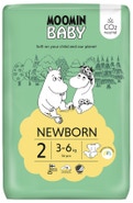 Moomin baby Newborn eko pleny, vel. 2 (3–6 kg)
