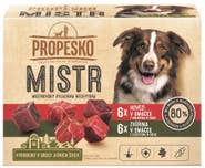 Propesko Mistr Filetky s&nbsp;hovězím a zvěřinou v&nbsp;omáčce pro psy 12x85g