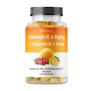 MOVit Energy Vitamin C 1200 mg s šípky + Vitamin D + Zinek PREMIUM 90 tablet