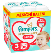 Pampers Premium Plenkové kalhotky Monthly Box, vel. 3 (6-11 kg)