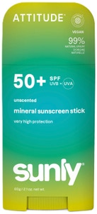 Attitude Sunly Minerální opalovací krém SPF 50+ bez vůně