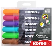 Kores Permanentní popisovač - 6 barev