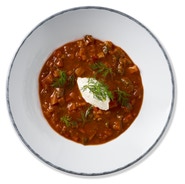 Cibule Bistro Boršč s dvěma druhy masa