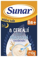 Sunar mléčná kaše s 8 cereáliemi na dobrou noc piškotová