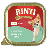Rinti Gold Adult jelen a hovězí, vanička mini pro psy