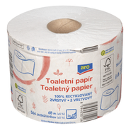 ARO Toaletní papír recyklovaný 2vrstvý, 1 role