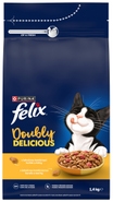 Felix Doubly Delicious granule pro kočky kuře, krůta