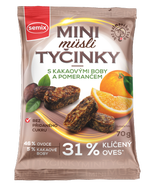 Semix Mini müsli tyčinky s kakaov boby a pomerančem bez lepku