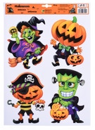 Okenní fólie Halloween - duch, dýně, mix