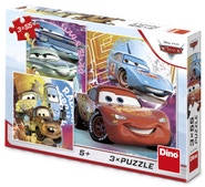Dino Toys Cars: Kamarádi puzzle, 3x 55 dílků