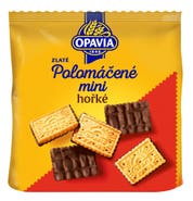 Opavia Zlaté Polomáčené Mini sušenky hořké