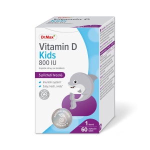 Dr.Max Vitamin D Kids 800 IU 60 žvýkacích tablet