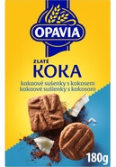 Opavia Zlaté Koka sušenky s kokosem a kakaem,