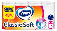 Zewa Classic Soft Toaletní papír 3vrstvý, 16 rolí