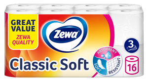 Zewa Classic Soft Toaletní papír 3vrstvý, 16 rolí