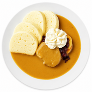 Authentic Svíčková na smetaně s&nbsp;houskovým knedlíkem