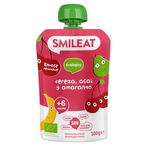 Smileat BIO kapsička třešeň, acai, amarant, banán, hruška