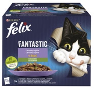 Felix Fantastic kapsičky pro kočky hovězí, kuře, losos, pstruh 12x85g