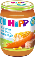 HiPP BIO Mrkev s kukuřicí a BIO telecím masem