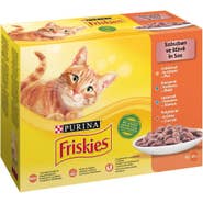 Friskies Kapsička pro kočky kuře/kachní/losos/krůtí 12x85g