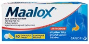 Maalox BEZ CUKRU CITRON 40 žvýkacích tablet