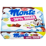 Zott Monte Mléčný dezert se sníženým obsahem cukru čokoládový s lískovými oříšky 4x55g
