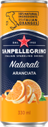 San Pellegrino Aranciata pomeranč, plech