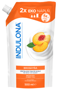 Indulona Tekuté mýdlo náhradní náplň Broskev