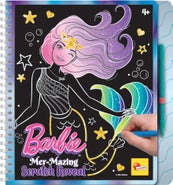 Lisciani Barbie Sketch book mer mazing scratch reveal