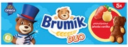 Opavia Brumík Duo Vanilková příchuť a jahoda jemné pečivo