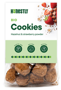 Honestly BIO Cookies hazelnut & strawberry powder