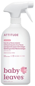 Attitude Baby leaves Čisticí prostředek na dětské povrchy/hračky bez vůně s rozprašovačem