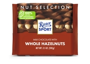 Ritter Sport Mléčná čokoláda s celými ořechy