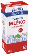 Madeta Jihočeské mléko plnotučné trvanlivé (3,5%)