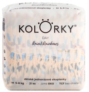 Kolorky Day Jednorázové eko plenky déšť a duhy M (5-8 kg)