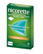 Nicorette FreshFruit Gum 2 mg léčivá žvýkací guma 30 žvýkaček