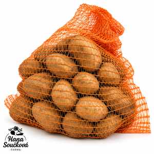 Farma Hana Součková Brambory hranolkové žluté pozdní 40+, varný typ B/C, odrůda Agrie, síť