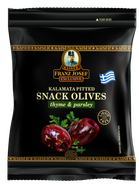 Franz Josef Kaiser Snack Kalamata olivy černé bez pecky s tymiánem a petrželí