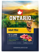 Ontario Krmivo Mini Lamb & Brown Rice pro dospělé psy