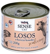 Sokol Falco SENSE CAT losos a hovězí, konzerva pro kočky 