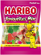 Haribo Favourites Mix želé bonbónů pěnových a s příchutí koly