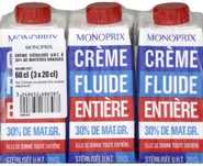 Monoprix Smetana 30% MG (3x 200 ml)