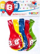 Gemar Balónek nafukovací 30cm "8" mix barev