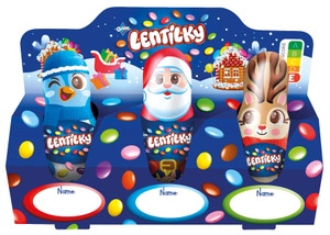 ORION Lentilky Mikuláš, sob, tučňák multipack 3x18.7g