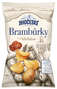 Jihočeské Brambůrky s příchutí klobása