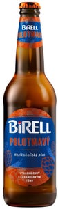 Birell polotmavý, nealkoholické pivo, sklo
