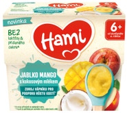 Hami Ovocný příkrm Jablko mango s kokosovým mlékem (4x 95 g)