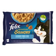 Felix Sensations Sauces Kapsy pro kočky treska+sardinka 4x85g
