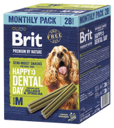 Brit Premium by Nature Dog Dental Snacks pro psy, M, 28 ks