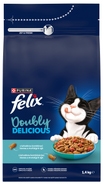 Felix Doubly Delicious granule pro kočky losos, mořské ryby